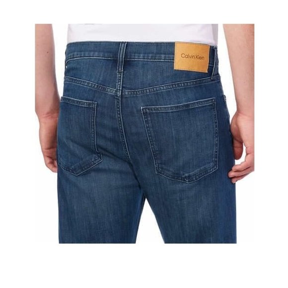 NWT Calvin Klein Men's Slim Straight Jean Size 36W x 30L Indigo Blue $90 OO1 - Picture 4 of 4